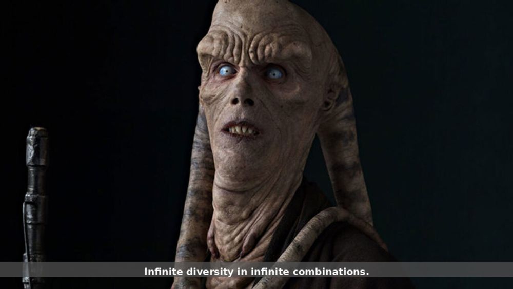 Infinite diversity in infinite combinations.