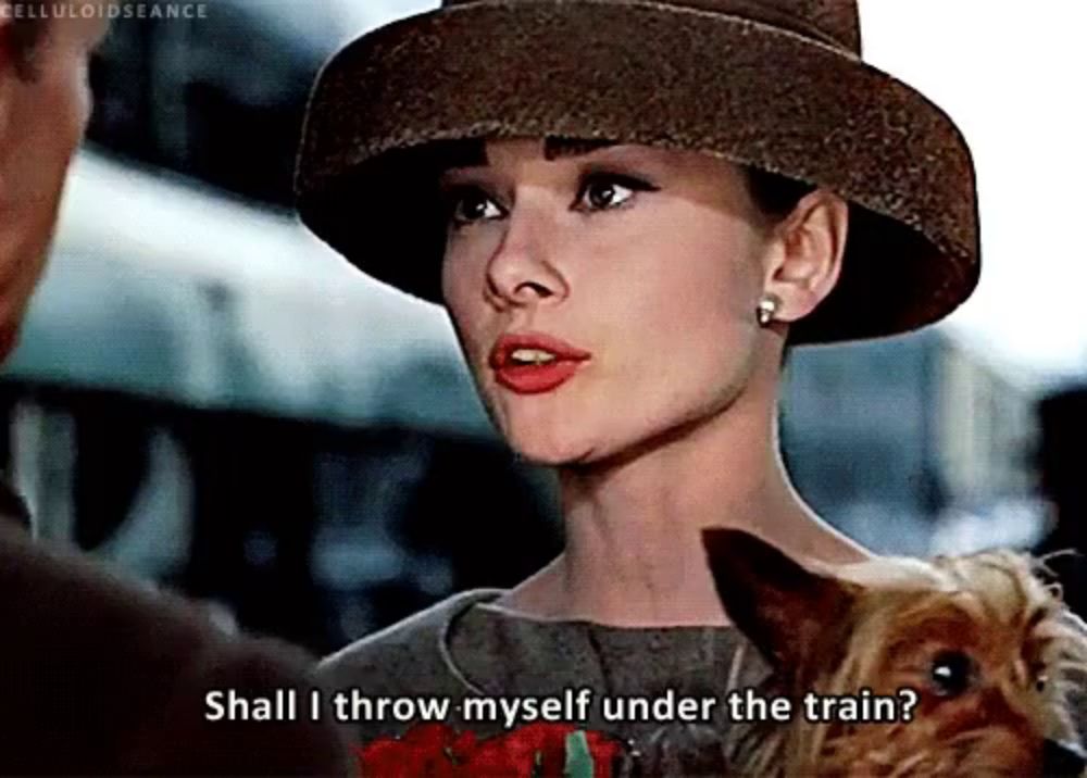 Audrey Hepburn Throw Myself GIF