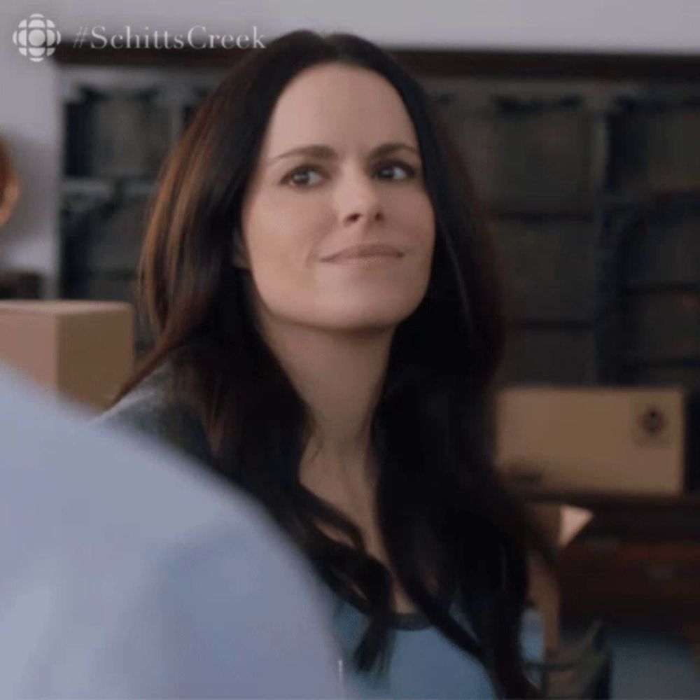 I Like You Emily Hampshire GIF