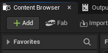 FAB icon visible in the Content Browser.