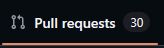 Screenshot showing the pull request tab of rust-lang/rust-analyzer with 30 open PRs