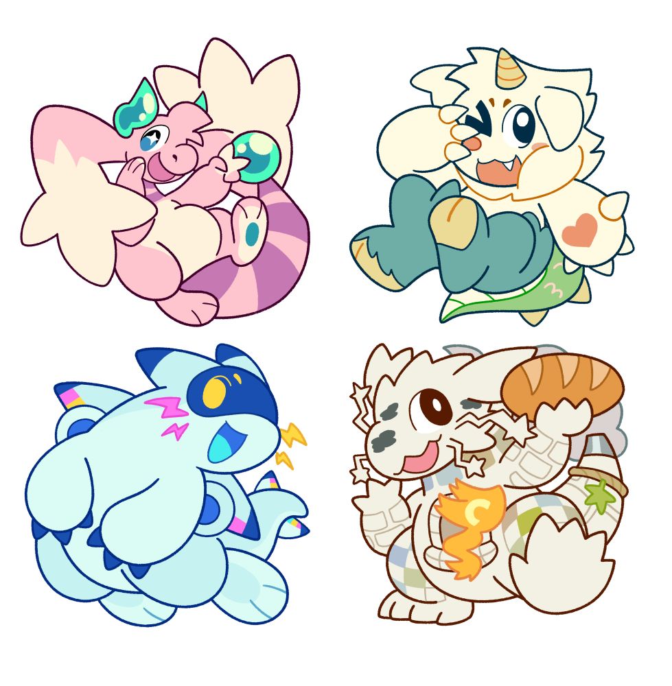 4 chibi drawings