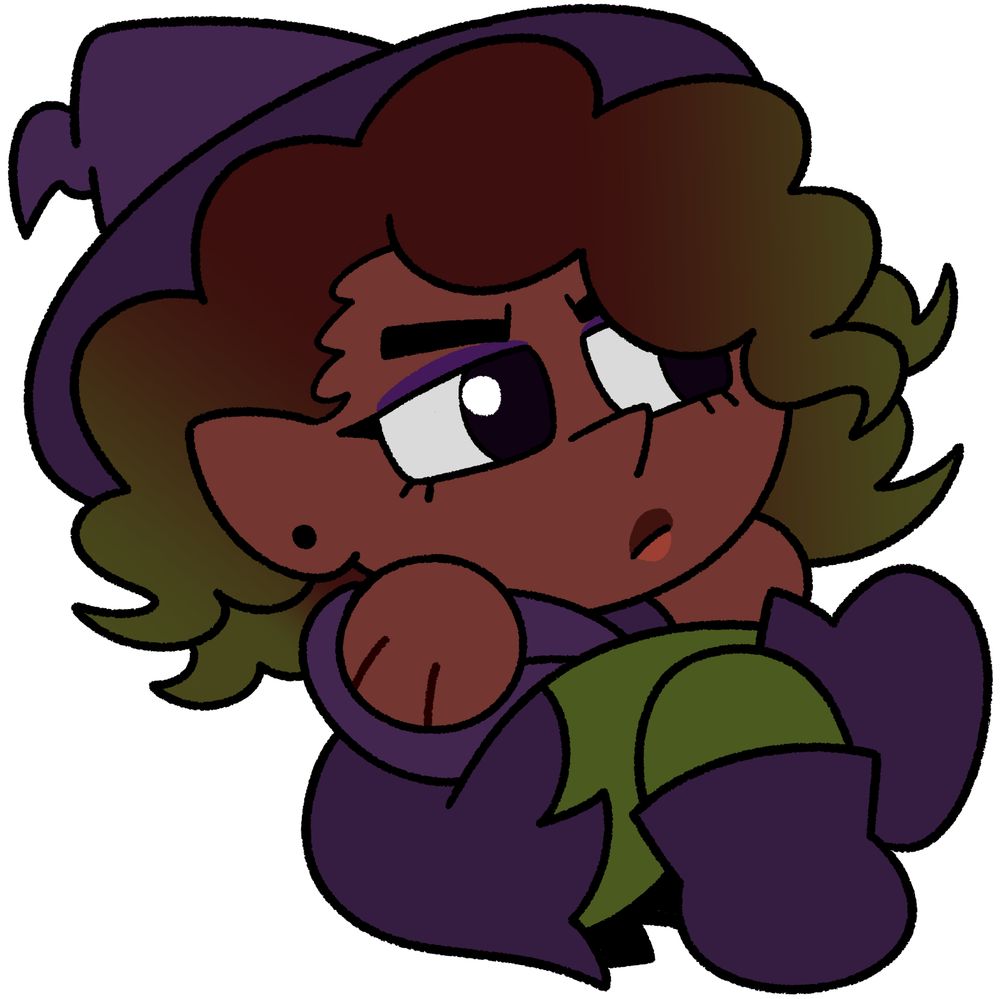 chibi drawing of a witch
