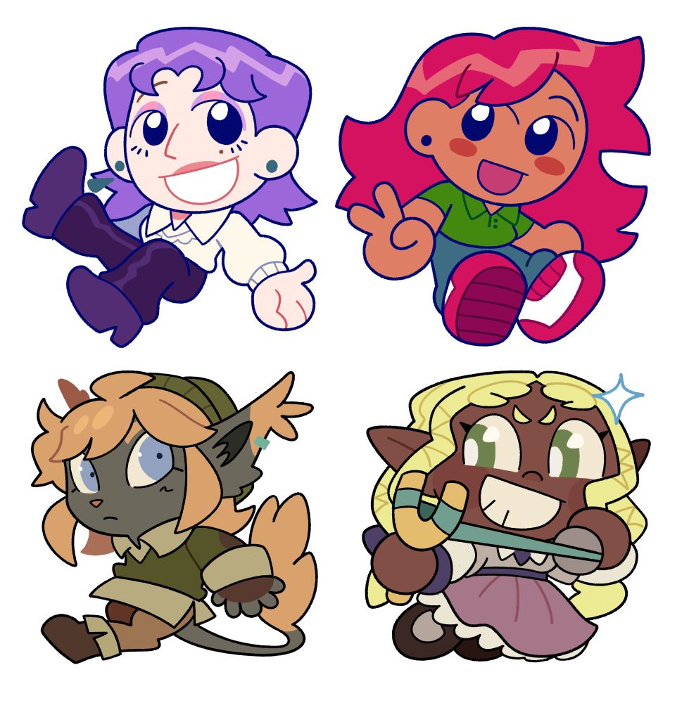 4 chibi drawings