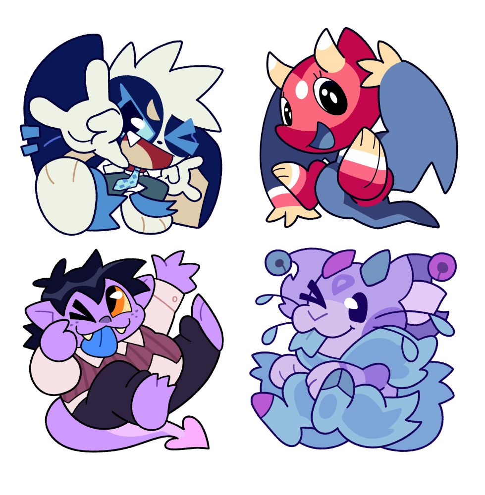 4 chibi drawings