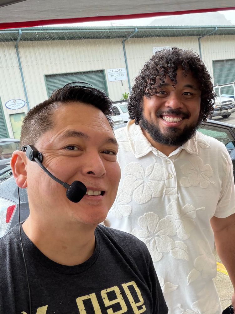 A Japanese man and a blackanese man, related by blood 