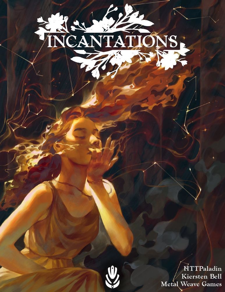 The cover for Incantations. Syd Mills paints the casting of Guide the Stars, acting as a guide for readers old and new into this book’s pages.