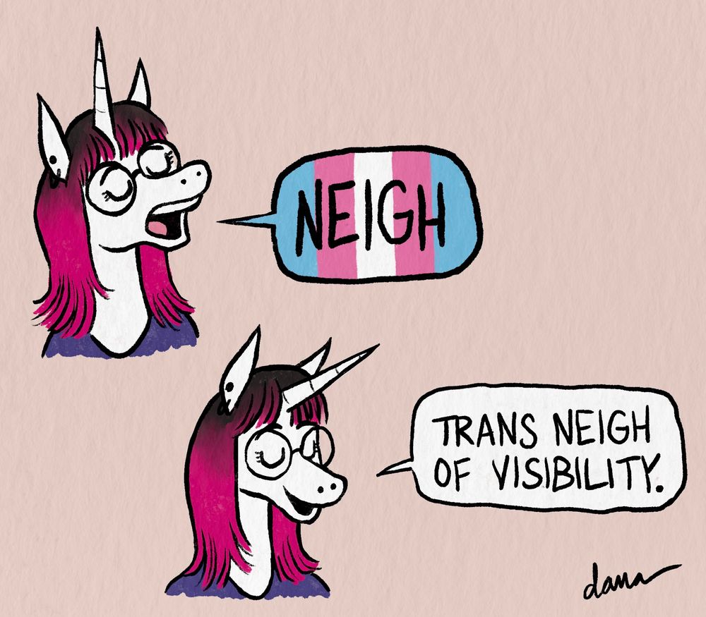 Dana unicorn

NEIGH! Trans neigh of visibility.