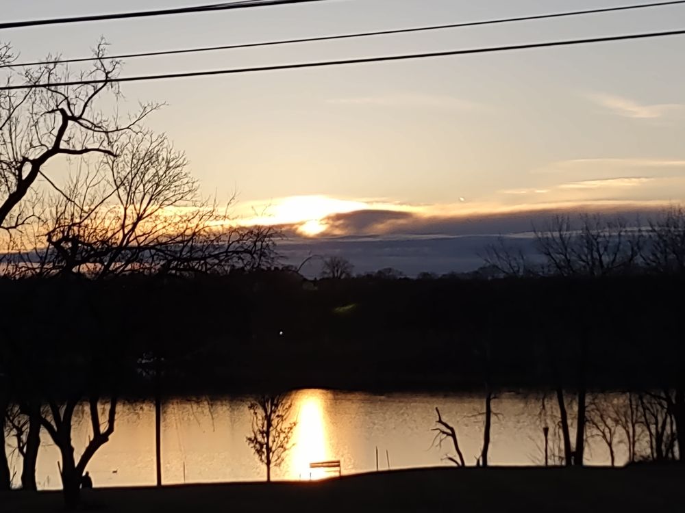 Sunset over the river.