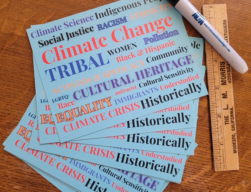 Postcards with climate change and heritage words banned by the Trump administration.