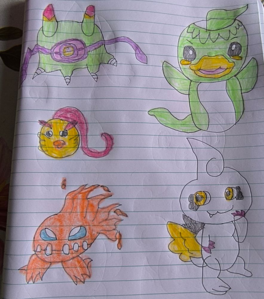 Various in training Digimon that aren't well known compared to others like Koromon or Tsunomon.