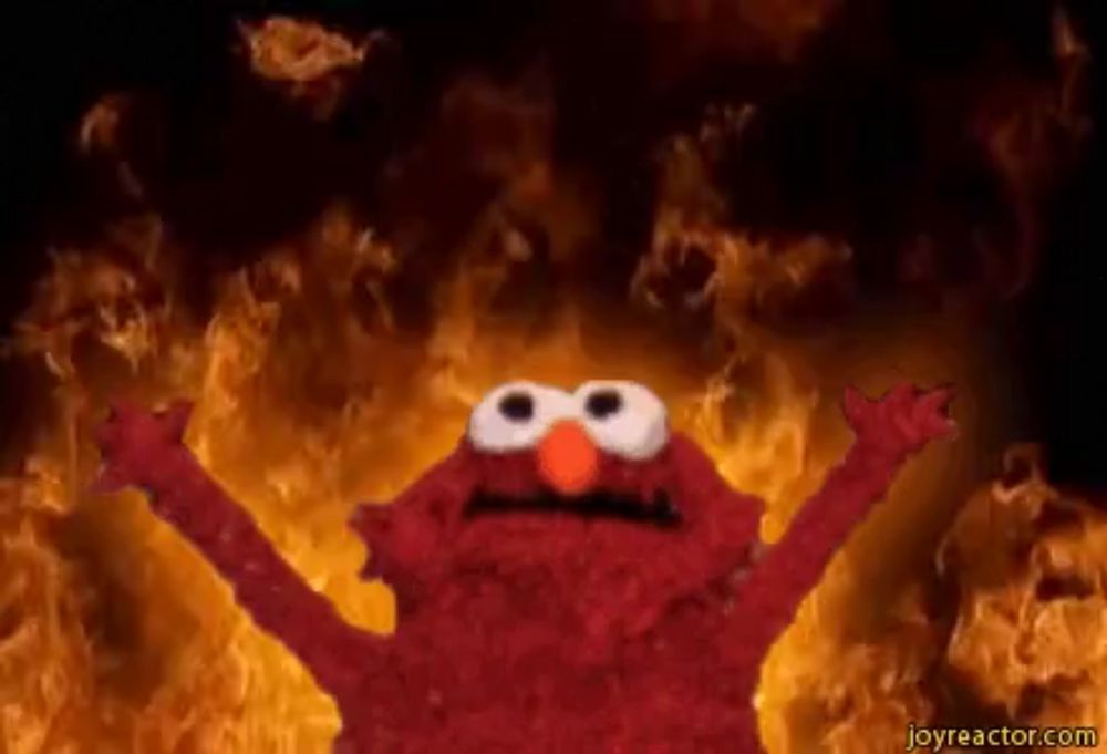 Burn In Hell Elmo GIF