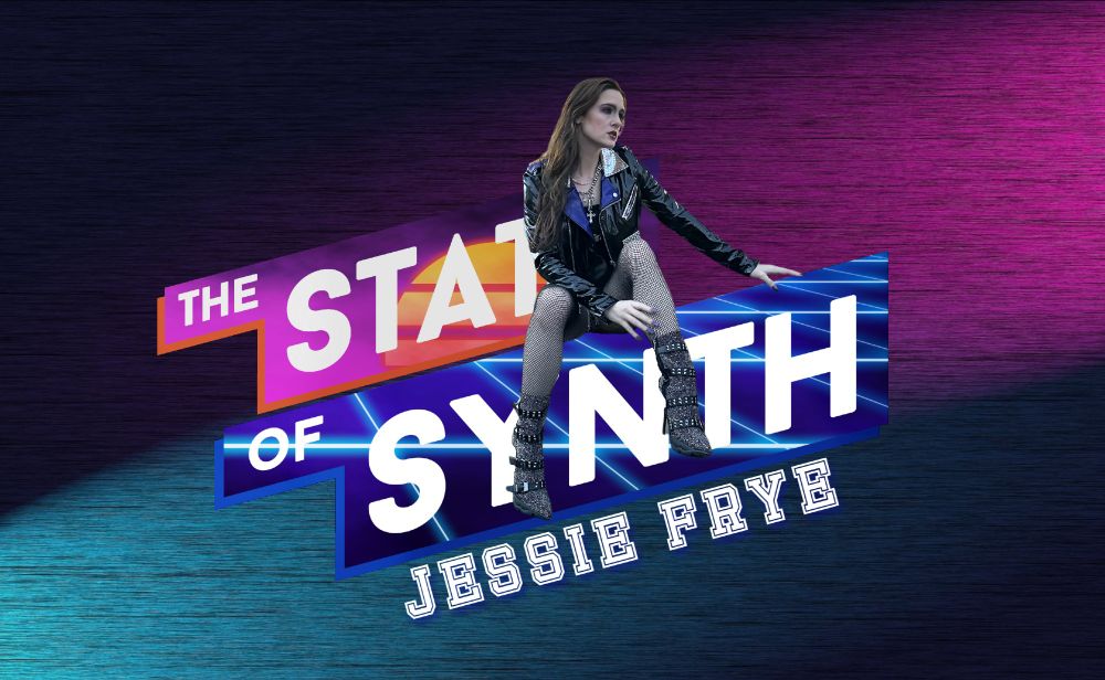 An image of the The State Of Synth logo with artist Jessie Frye sitting on it.