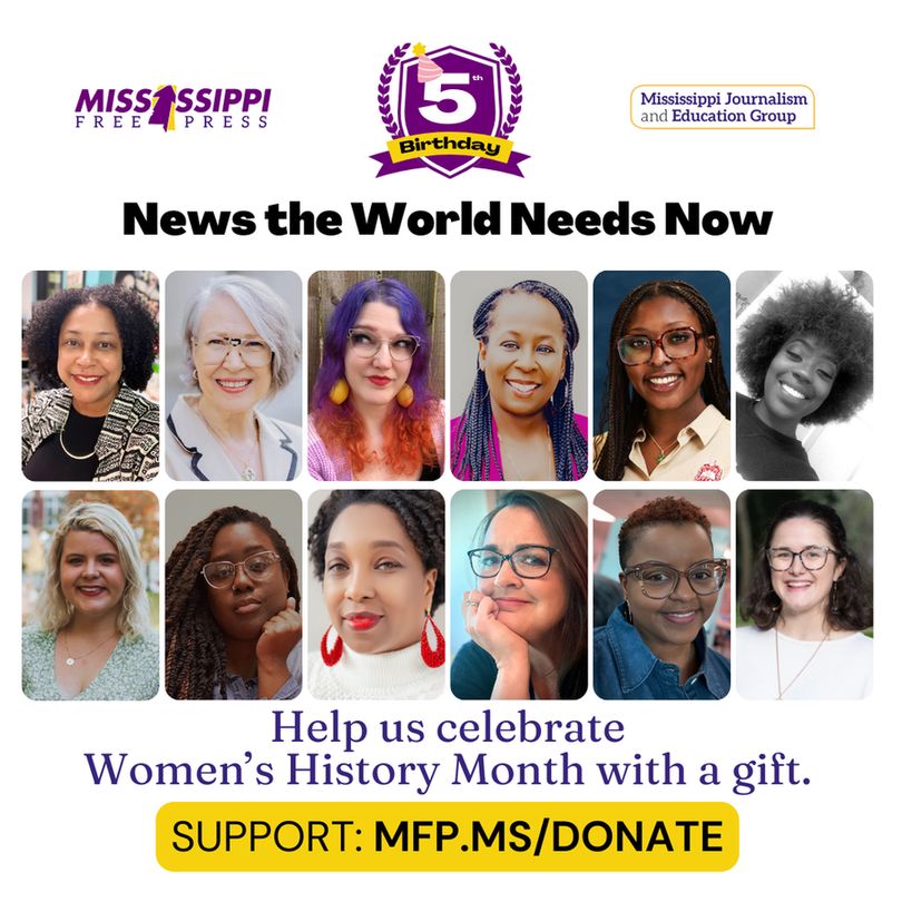 Photo of the MFP women staffers asking you to celebrate women's history month with a gift