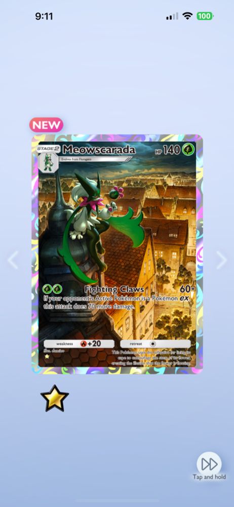 Meowscarada full art card in Pokemon TCG Pocket