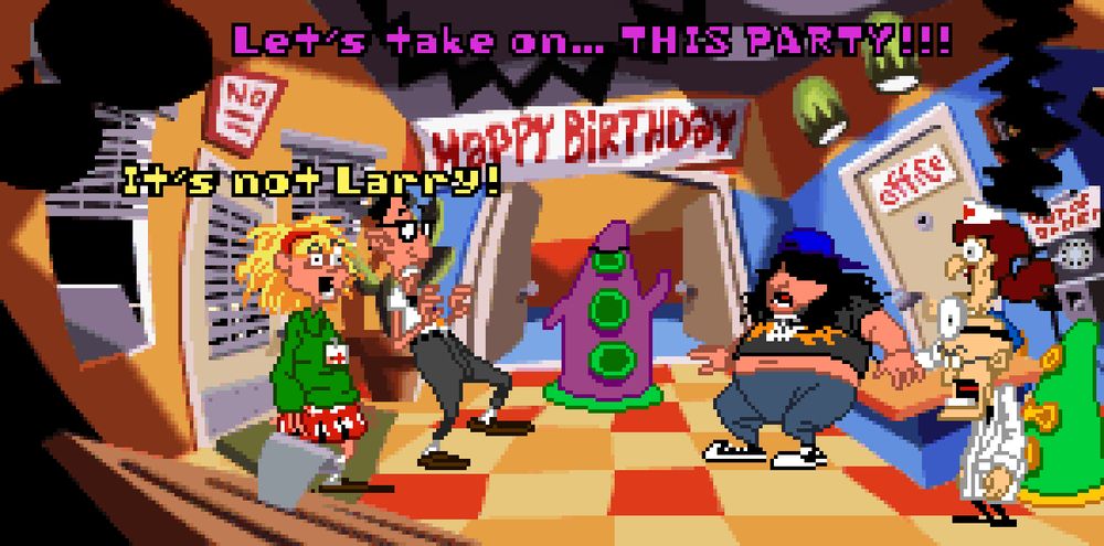 Day of the Tentacle Fan Postcard - Happy Birthday, Larry Ahern!