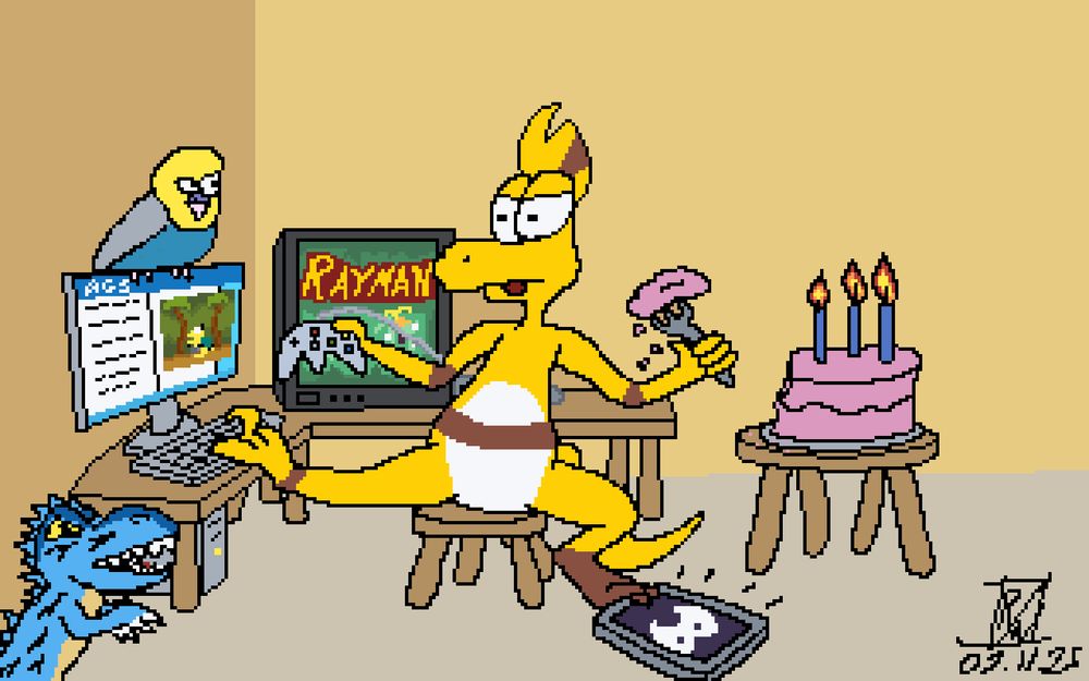 Very busy Birthday Doodle for Crash