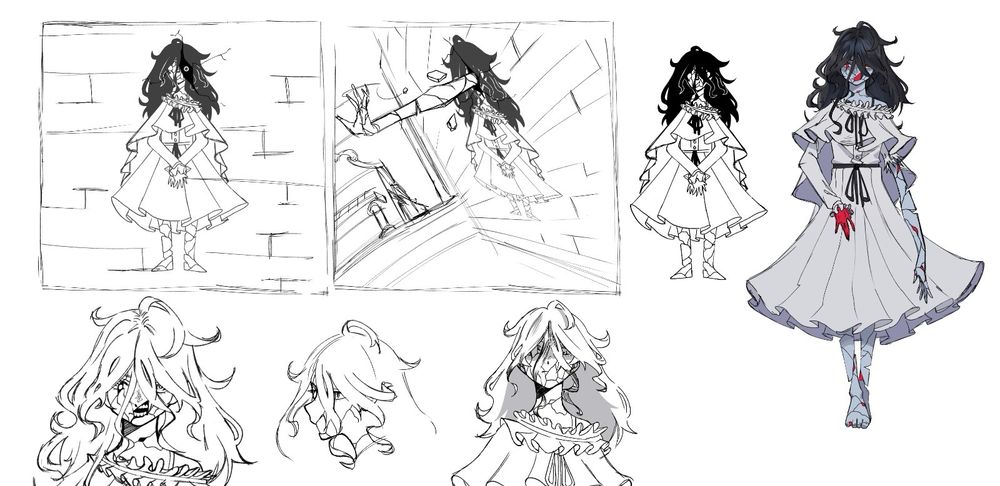 Concept for a character in a horror/puzzle game