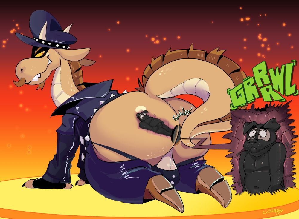 bune from kings of hell, shoving dean the dog up his ass, using him as a buttplug basically.