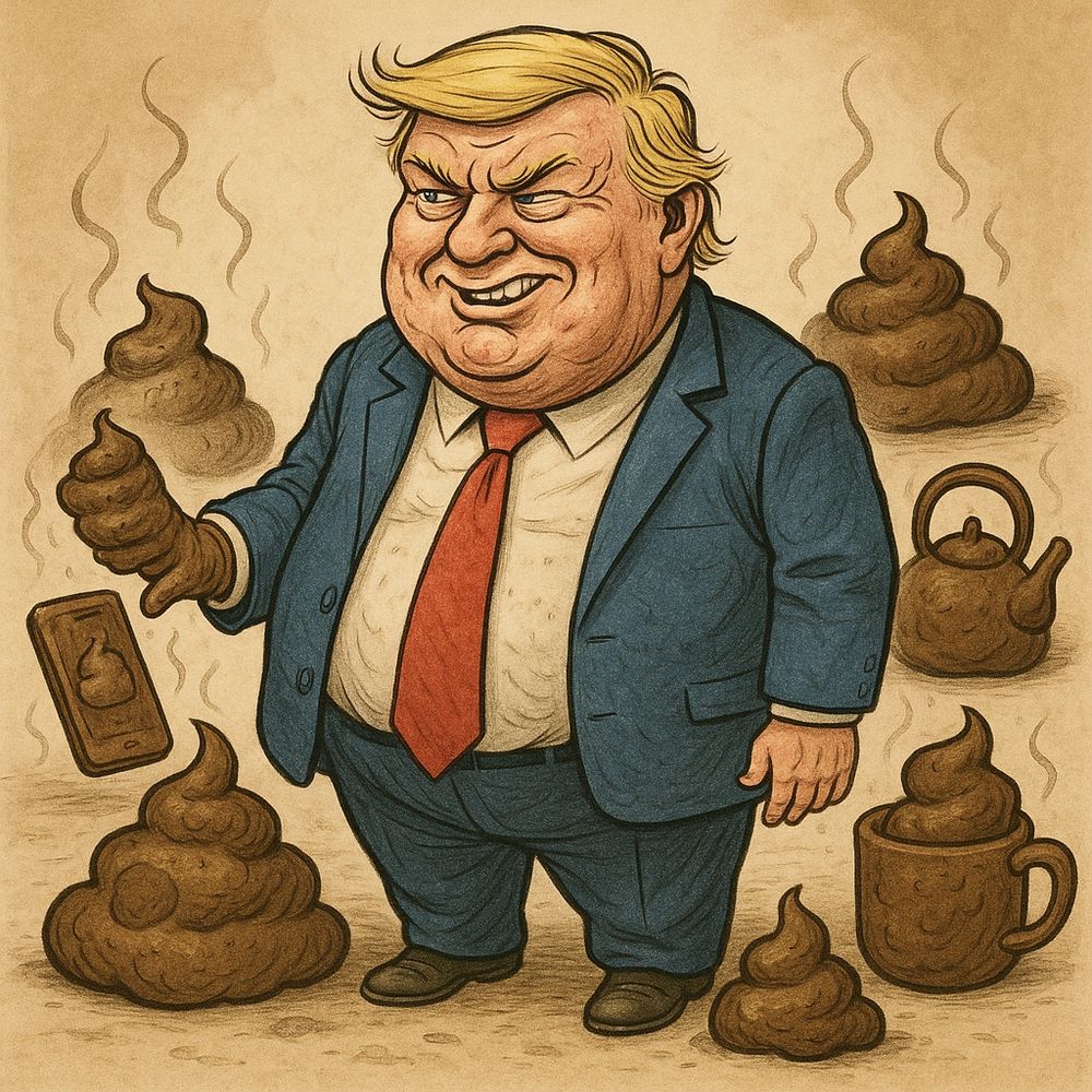 Donald Trump is “Shit Fingers.” Where King Midas had the golden touch, Trump has the septic touch — everything he lays his tiny hands on turns to shit.
