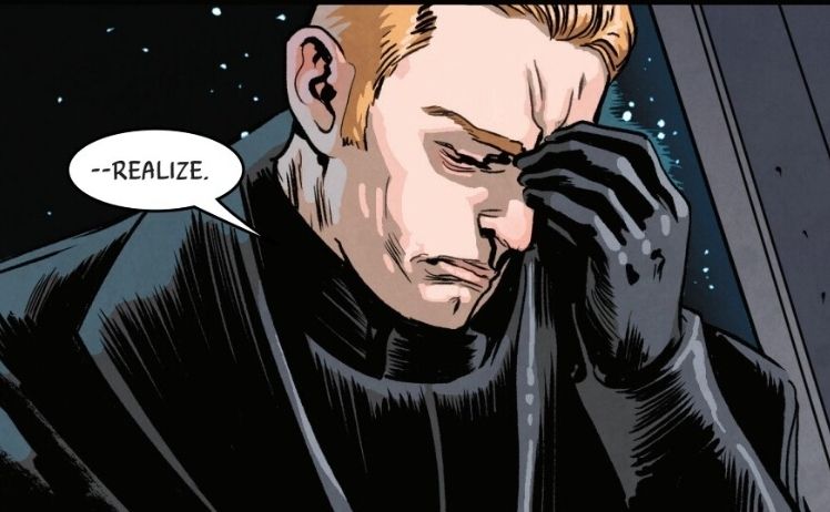 Panel from "Legacy of Vader issue #4" comic featuring General Hux.