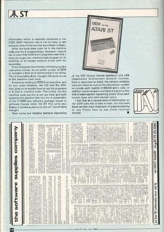 10 PRINT "1986 WAS GREAT"
20 GOTO 10

Atari ST User - Vol. 1 No. 5 (1986-07)(Europress)(GB), page 12

Full mag --> https://archive.org/stream/Atari_ST_User_Vol._1_No._5_1986-07_Europress_GB#page/n11