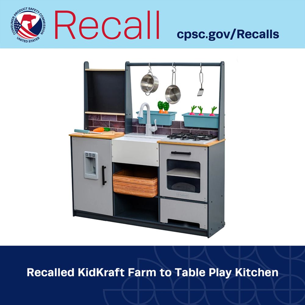 Recalled KidKraft Farm to Table Play Kitchen.
