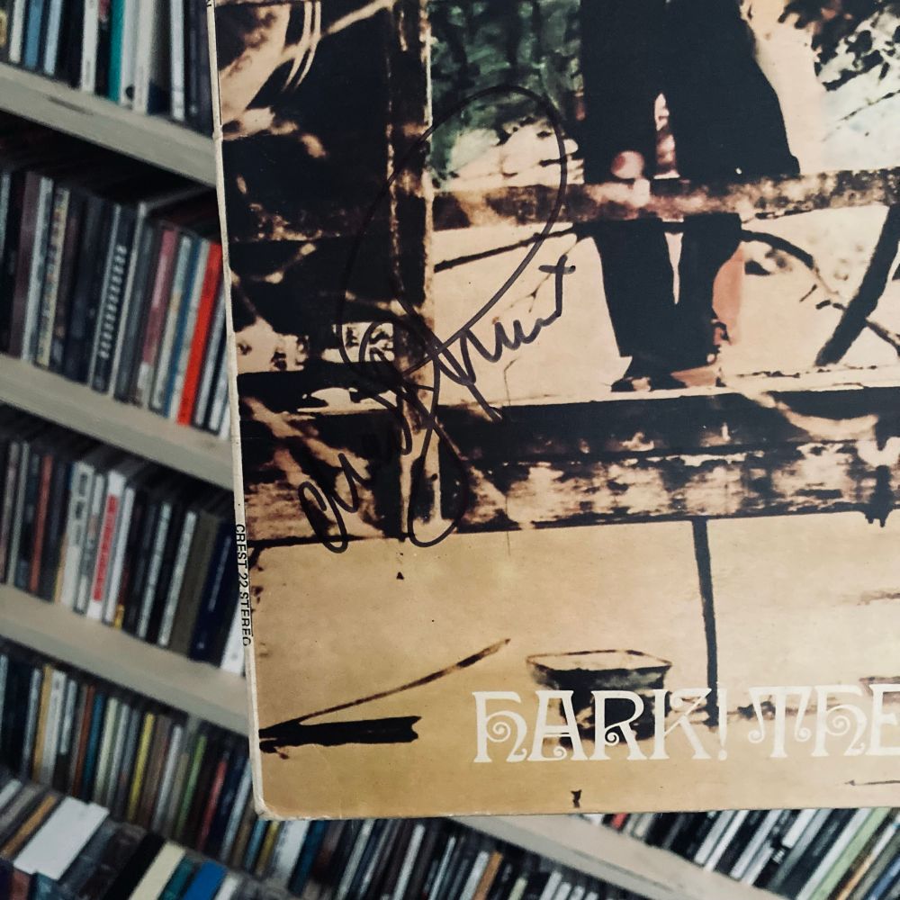 LP copy of Hark! The Village Wait by Steeleye Span, signed by Maddy Prior 