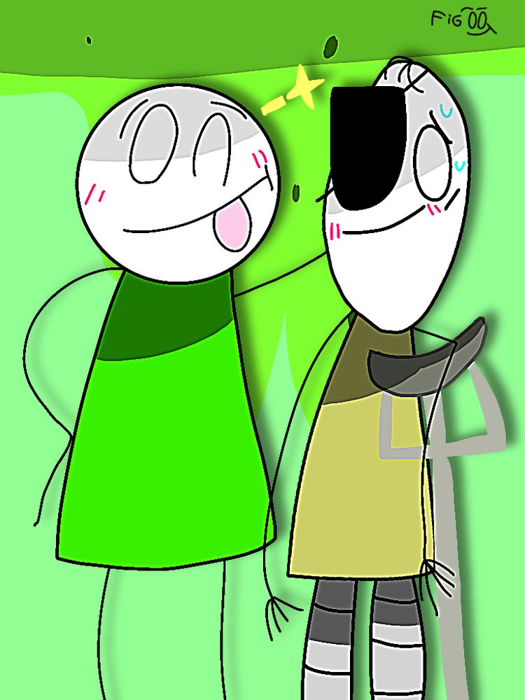 Green x Raymond (They are best friends, no romance, just friendship)