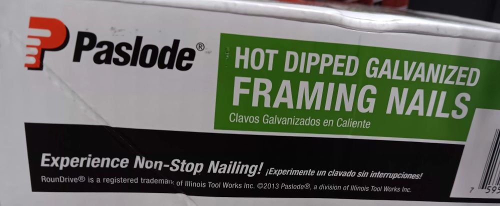 Paslode®️  HOT DIPPED GALVANIZED FRAMING NAILS
Experience Non-Stop Nailing!