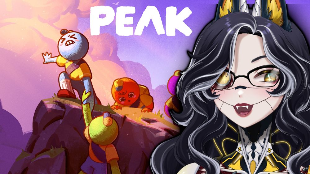 Doc Vivi superimposed on a promotional image for the video game PEAK
