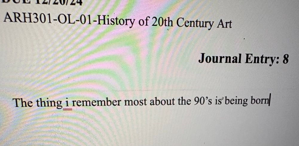 the thing i remember most about the 90’s is being born 