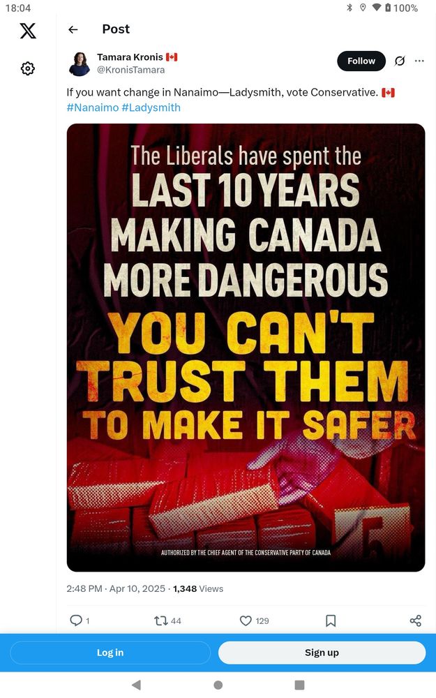 Canadian political poster that denigrates the federal liberals. Wrongly.