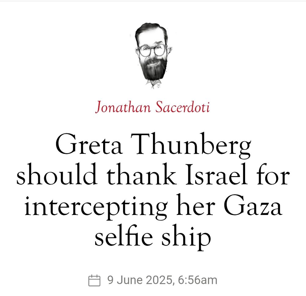 Jonathan Sacerdoti: Greta Thunberg should thank Israel for intercepting her Gaza selfie ship