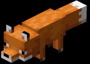 a Minecraft red fox