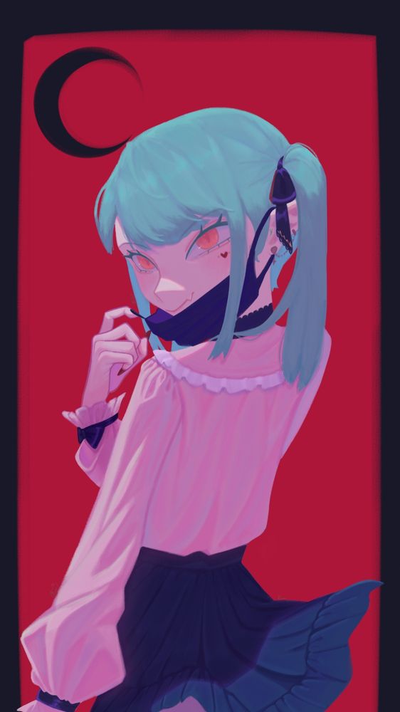 Hatsune miku vampire version fanart