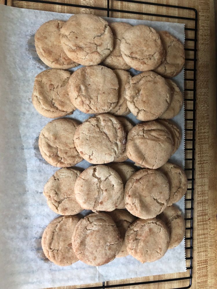 Homemade snickerdoodle cookies. 