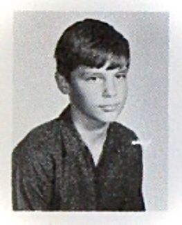 Grainy b/w school photo of unaware trans girl her first year of high school, 1967. Thin, a bit, but otherwise unremarkable.