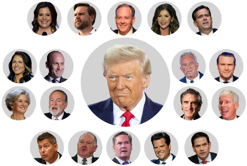 Photos of Trump's selections for leading the greatest country on the planet.