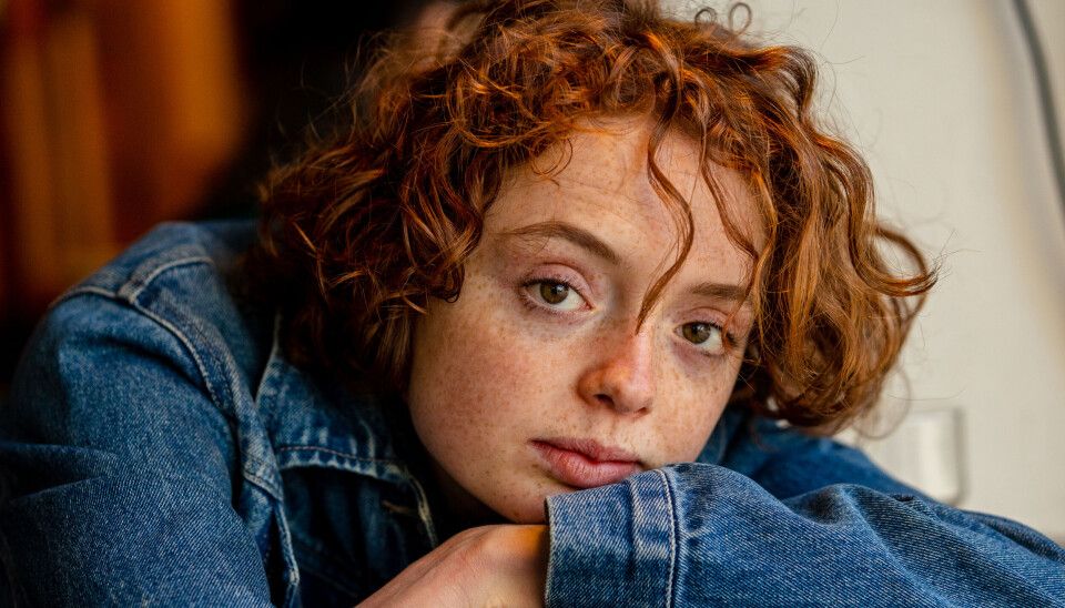 Image of actress Flo Fagerli, pictured here in a jean jacket