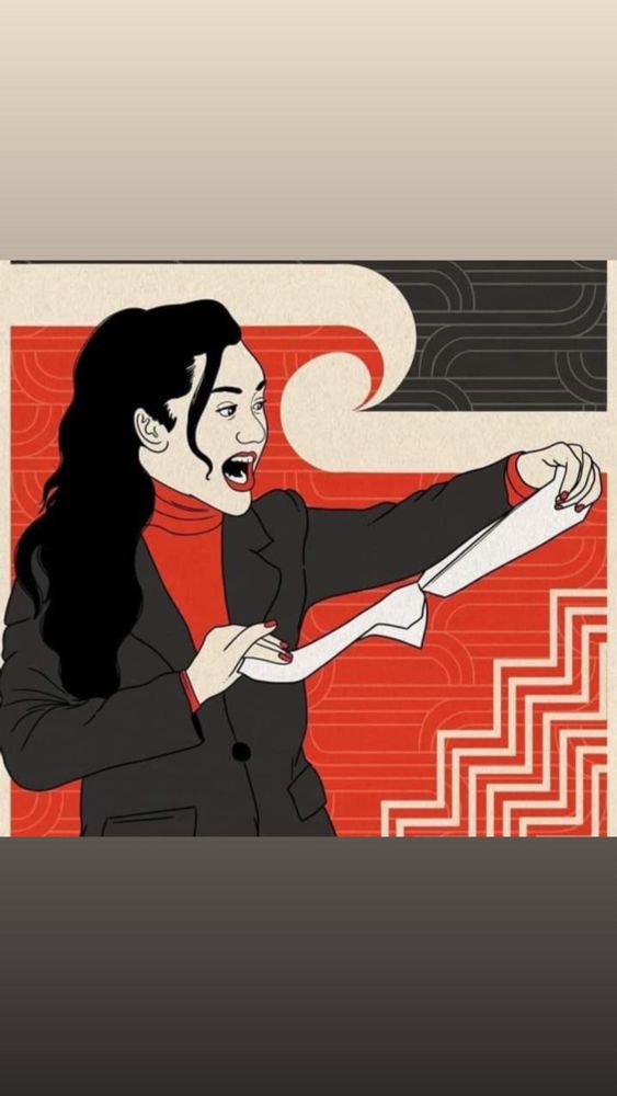 A graphic image by Māori artist Huriana Kopeke-Te Aho of MP Hana-Rawhiti Kareariki Maipi-Clarke ripping a disgusting bill to shreds on the floor of Parliament while performing a haka 