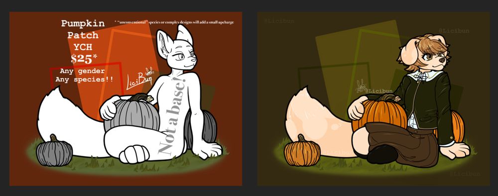 Pumpkin patch ych (your character here) $25 pre sale
