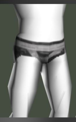 Some snazzy briefs made from garbage bags held together by duct tape