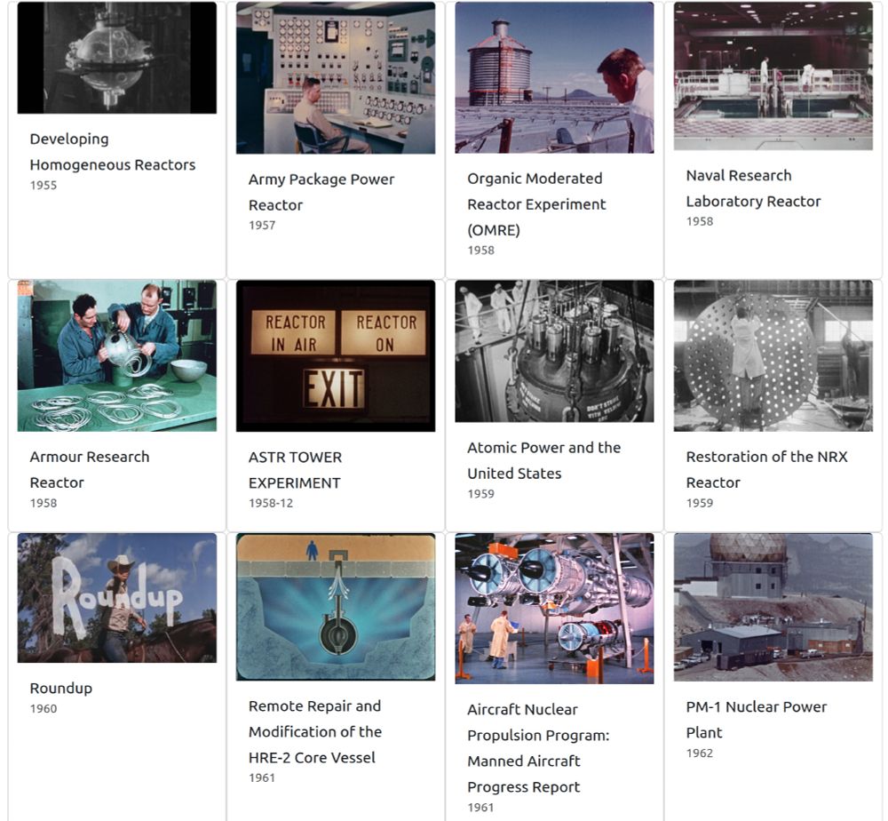 Screenshot of some nuclear films