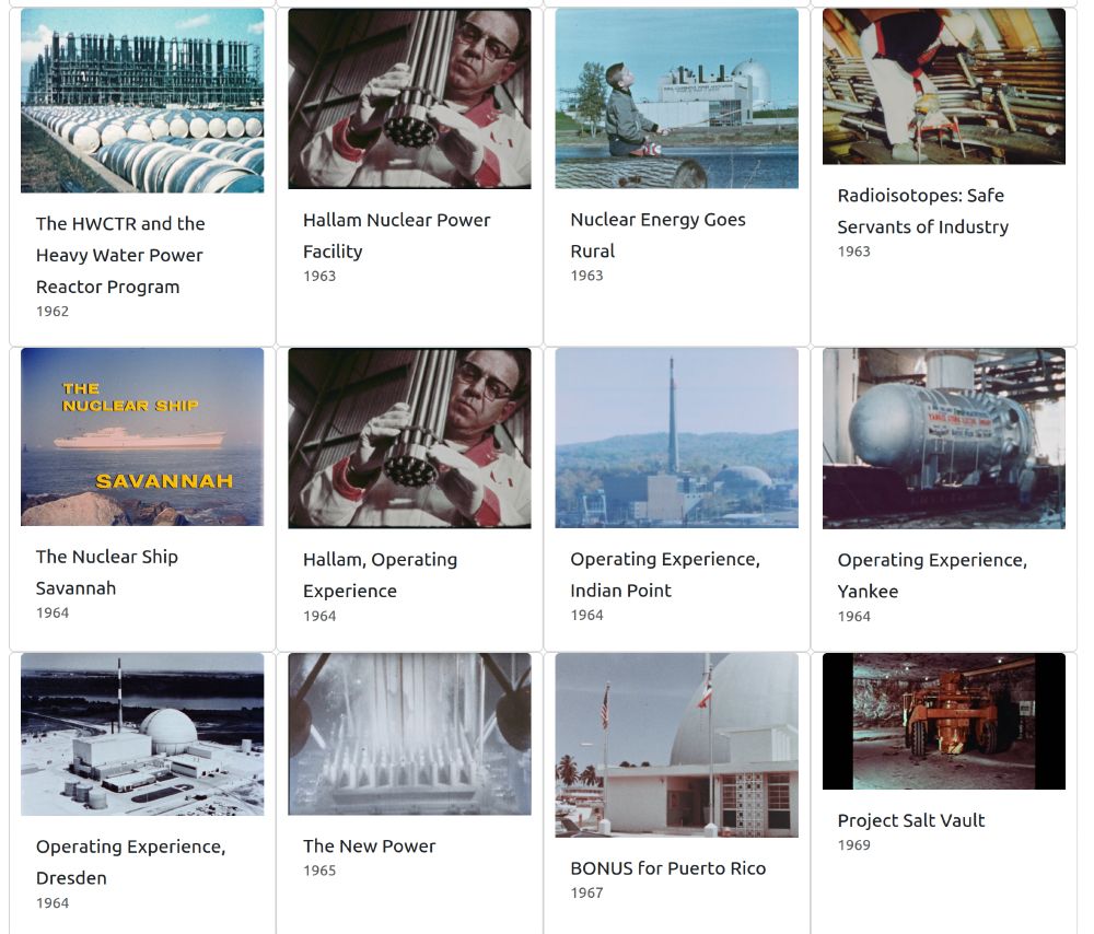 Screenshot of some nuclear films