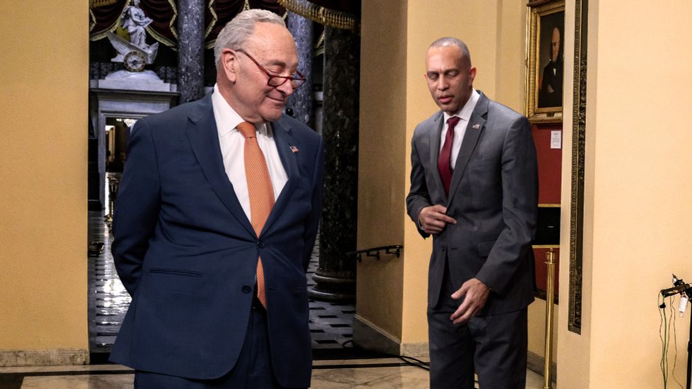 WASHINGTON—With the elected officials trying their hardest not to move a muscle, reports confirmed Monday that top Democratic leaders in Congress were standing real still in hopes that the American pe...