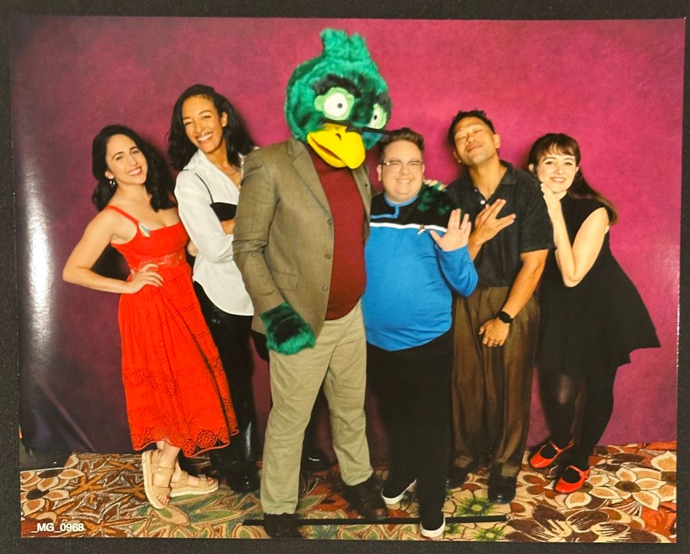 Photo taken at Star Trek Las Vegas. Seen here: Gabrielle Ruiz (T’Lyn), @tawnynewsome (Mariner), Me (as Migleemo), @tracey.science (in science blue), Eugene Cordero (Rutherford), and Noël Wells (Tendi)