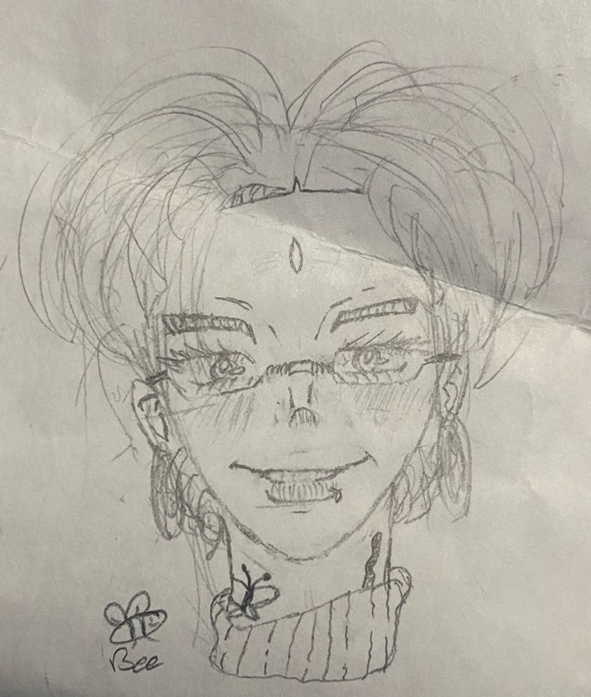 Beautiful Older Woman with Neck Tattoos - March 2023 Sketch