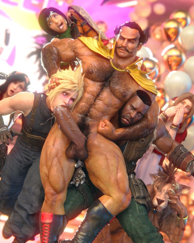 #finalfantasy ff7 ff7remake Cloud Barret Dio