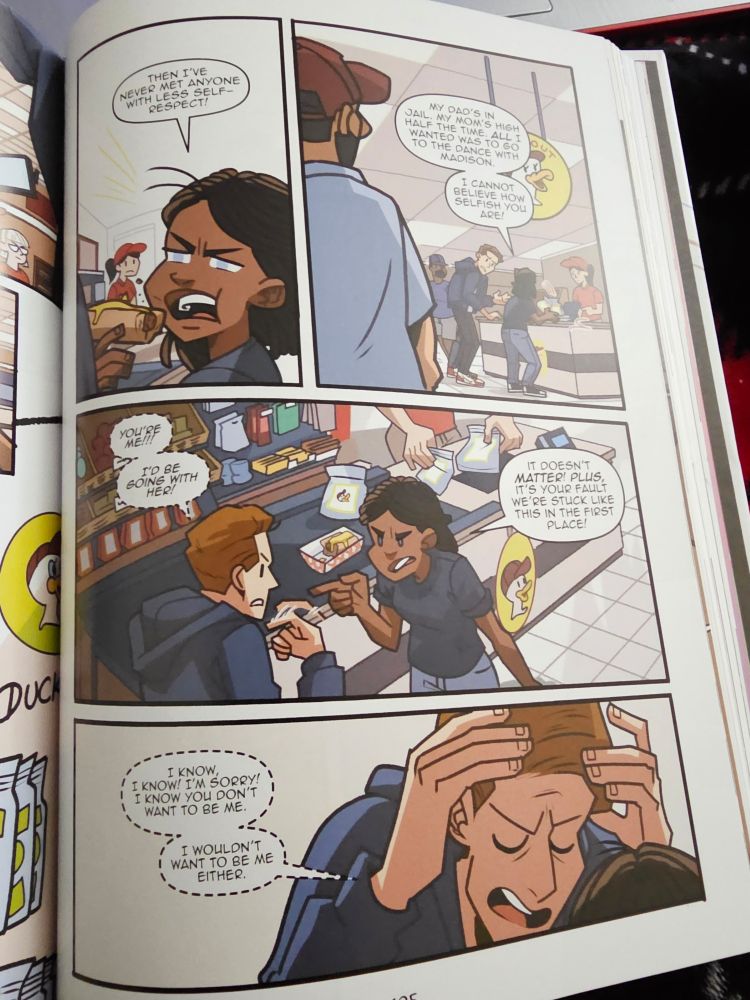 From: "Flip": Flip lectures Chi-Chi about not having any self-respect, blames her for their situation. Chi-Chi apologizes, says she doesn't want to be herself either.